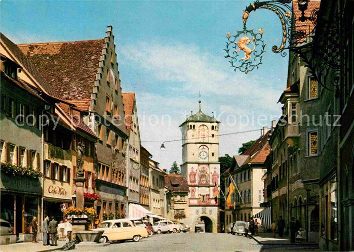 Wangen Allgaeu Herrenstrasse mit Ravensburger Tor