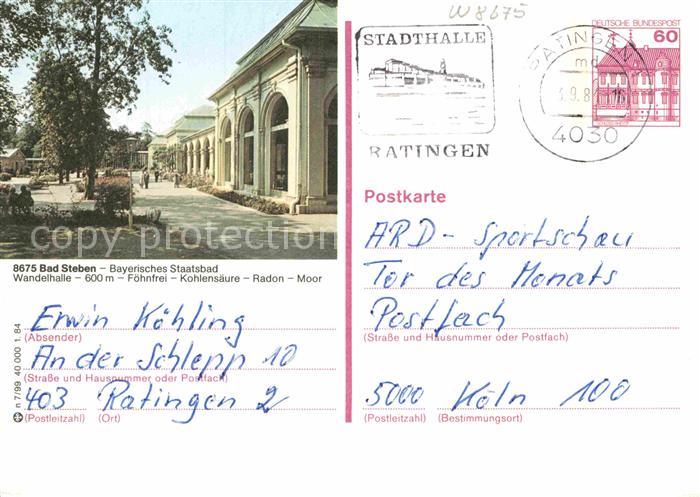 Bad Steben Bayerisches Staatsbad Wandelhalle