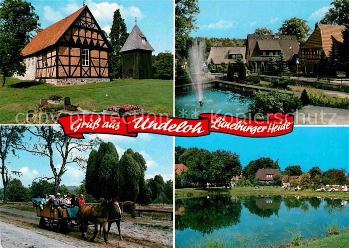 Undeloh Naturschutzpark Lueneburger Heide Pferdewagen Weiher