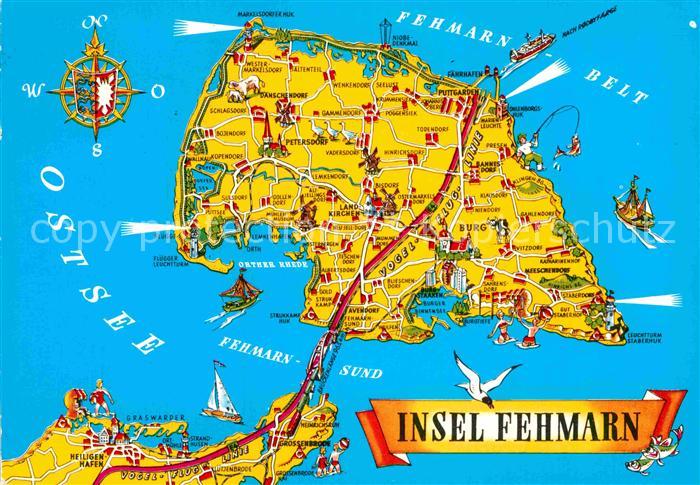 Insel Fehmarn Inselkarte