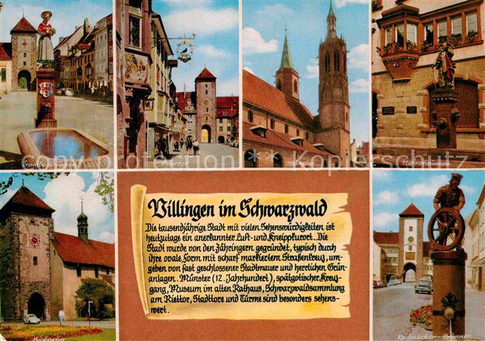 Villingen-Schwenningen Trachtenbrunnen Obertor Muenster Narrobrunnen Bickentor R