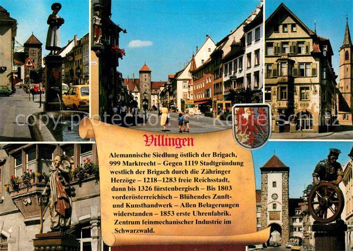 Villingen-Schwenningen Trachtenbrunnen Obertor Muenster Narrobrunnen Bickentor R