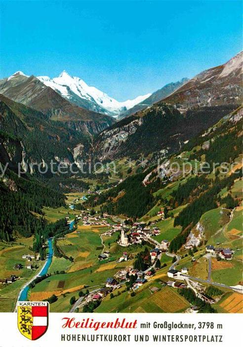 Heiligenblut Kaernten Fliegeraufnahme mit Grossglockner