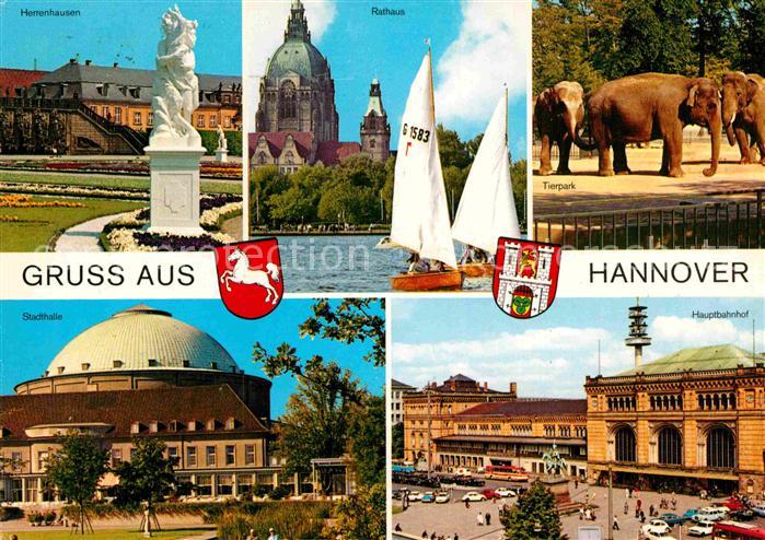 HANNOVER  CITY Hauptbahnhof Stadthalle Herrenhausen Rathaus