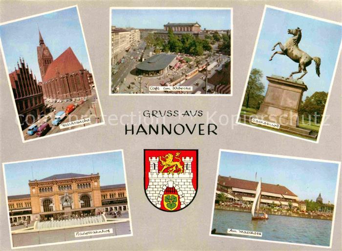 HANNOVER  CITY Cafe am Kroepcke Sachsenross Hauptbahnhof Marienkirche
