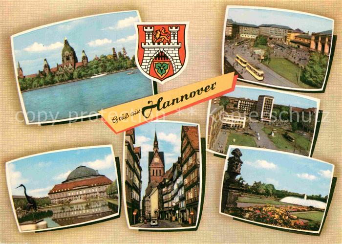 HANNOVER  CITY Maschsee Hauptbahnhof Aegidentorplatz Stadthallengarten Marktkirc