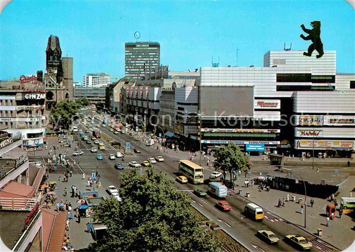 BERLIN  CITY Kurfuerstendamm Cafe Kranzler Kaiser-Wilhelm-Gedaechtniskirche