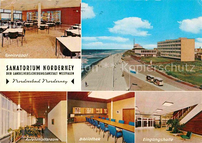 Norderney Nordseebad Sanatorium Bibliothek Eingangshalle Aufenthaltsraum