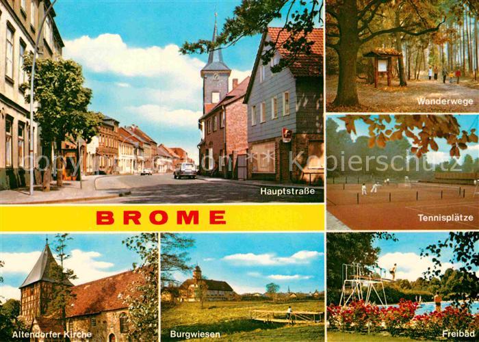 Brome Niedersachsen Hautpstrasse Tennisplaetze Burgwiesen Altendorfer Kirche