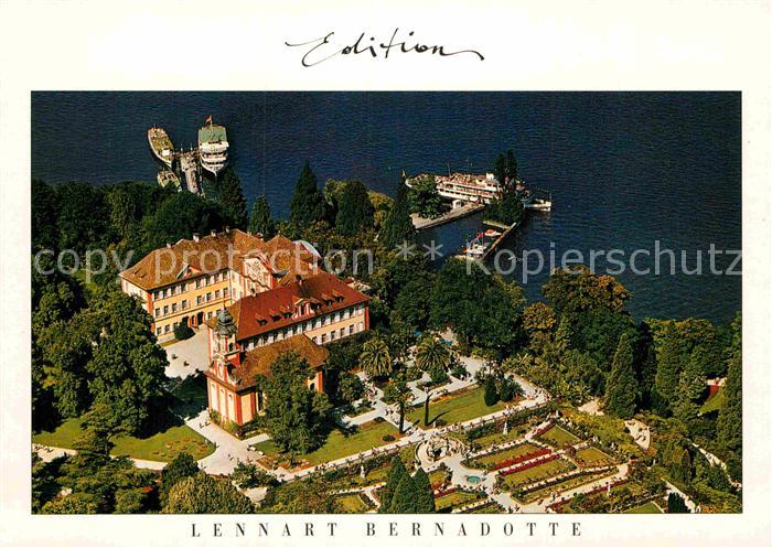 Mainau Fliegeraufnahme Schloss