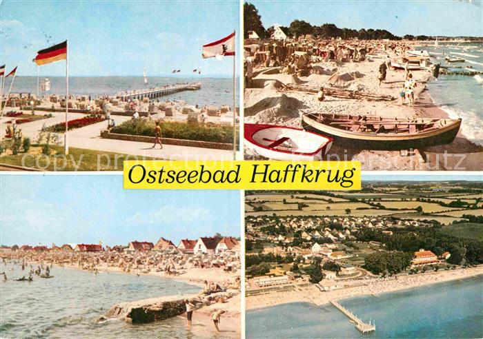 Haffkrug Ostseebad Strand Fliegeraufnahme Seebruecke