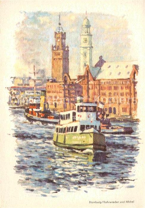 HAMBURG  CITY Kehrwieder Michel Kuenstlerkarte