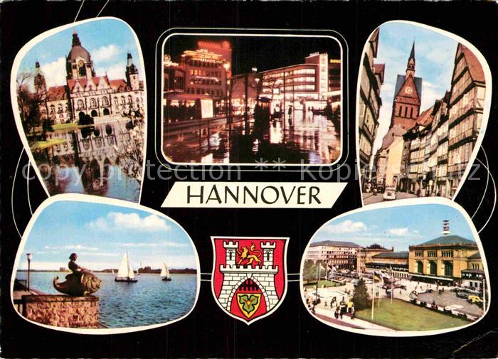 HANNOVER  CITY Schloss Segelboot Bahnhof