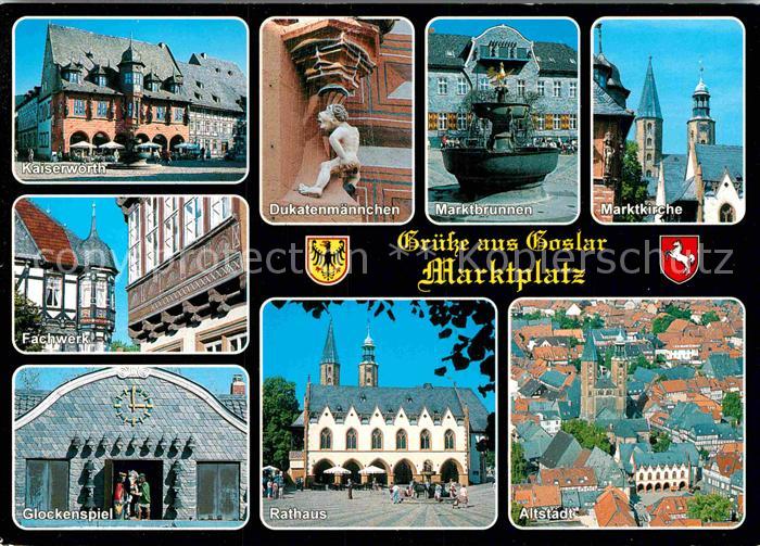 Goslar Marktplatz Kirche Brunnen Rathaus Dukatenmaennchen