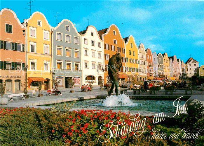Schaerding Oberer Stadtplatz Christophorusbrunnen Silberzeile Linzertor