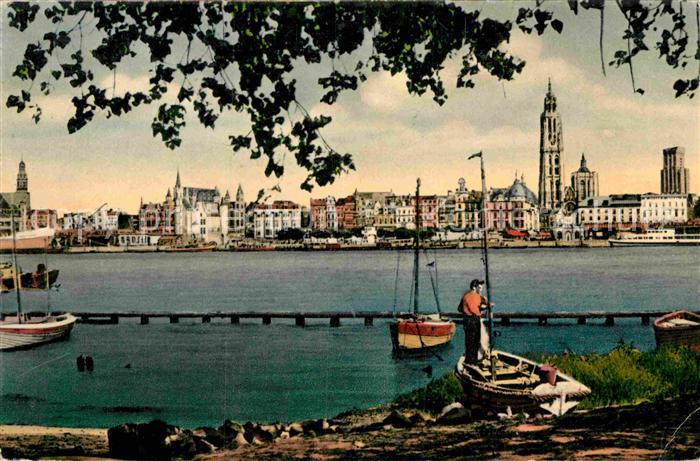 Antwerpen Anvers Zicht op de Scheide