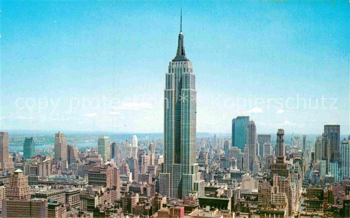 New York City Empire State Building Fliegeraufnahme Skyline
