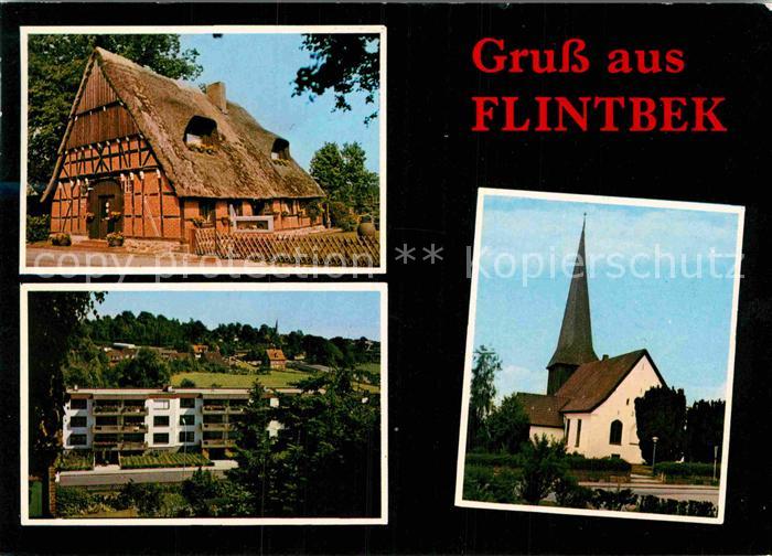 Flintbek Kirche Reetdachhaus