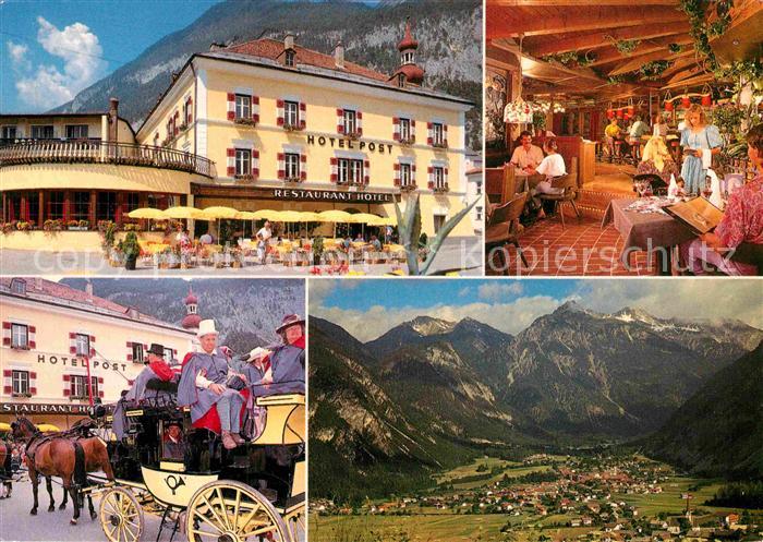 Nassereith Post-Hotel Postkutsche Fliegeraufnahme