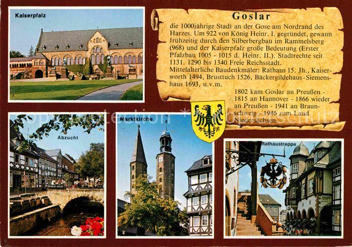Goslar Kaiserpfalz Abzucht Marktkirche Rathaustreppe