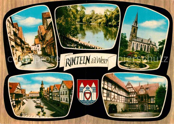 Rinteln Ortspartien Fachwerk Park Kirche