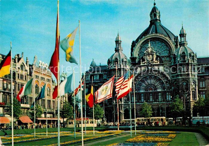 Antwerpen Anvers Koningin Astridplein en Centraal Station