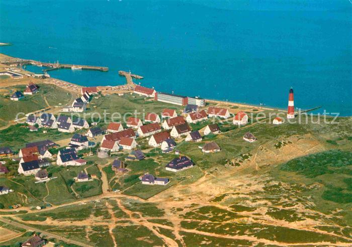 Hoernum Sylt Fliegeraufnahme mit Hafen und Leuchtturm