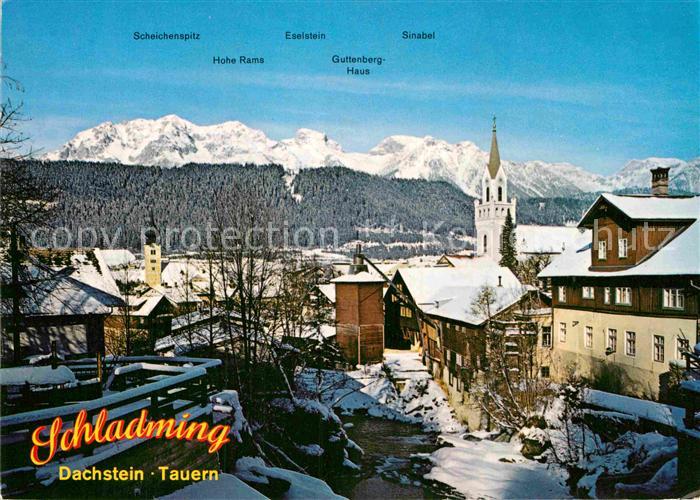 Schladming Obersteiermark Partie am Talbach im Winter Dachstein Tauern