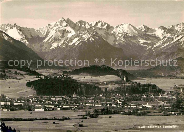 Sonthofen Oberallgaeu Fliegeraufnahme Kasernen