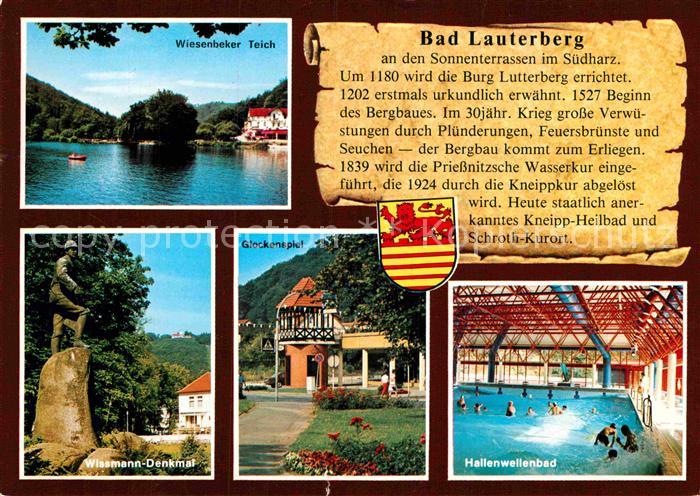 Bad Lauterberg Wiesenbeker Teich Glockenspiel Wissmann-Denkmal Hallenwellenbad