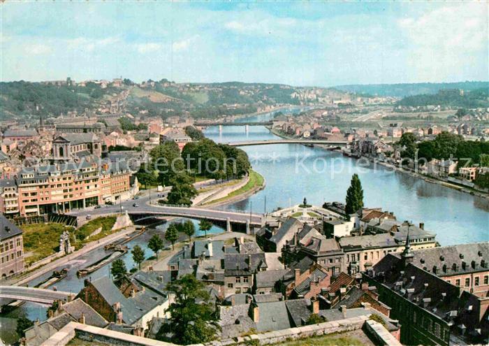 Namur Wallonie Fliegeraufnahme Confluent Sambre et Meuse