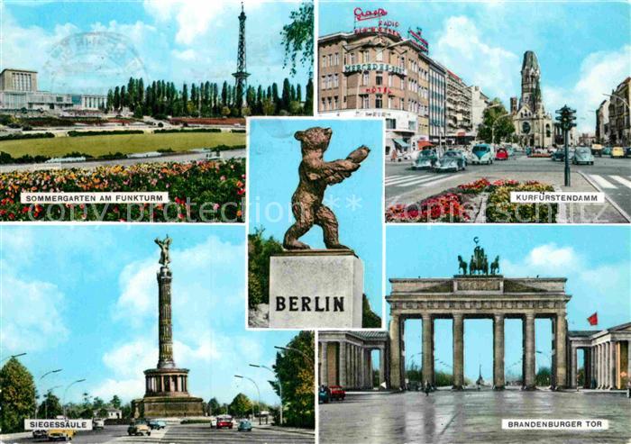 BERLIN  CITY Sommergarten am Funkturm Kurfuerstendamm Siegessaeule Brandenburger