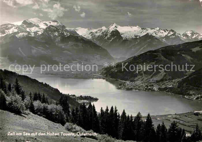 Zell See Fliegeraufnahme mi See und Hohe Tauern