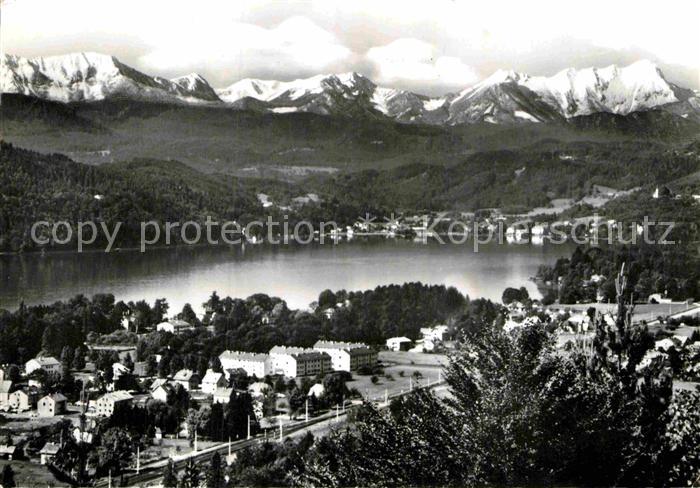 Krumpendorf Woerthersee mit Karawanken und Karnten