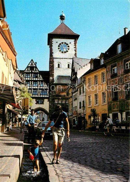 Freiburg Breisgau Schwabentor mit Baechle
