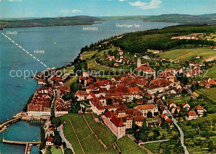 Meersburg Bodensee Fliegeraufnahme Mainau ueberlinger See