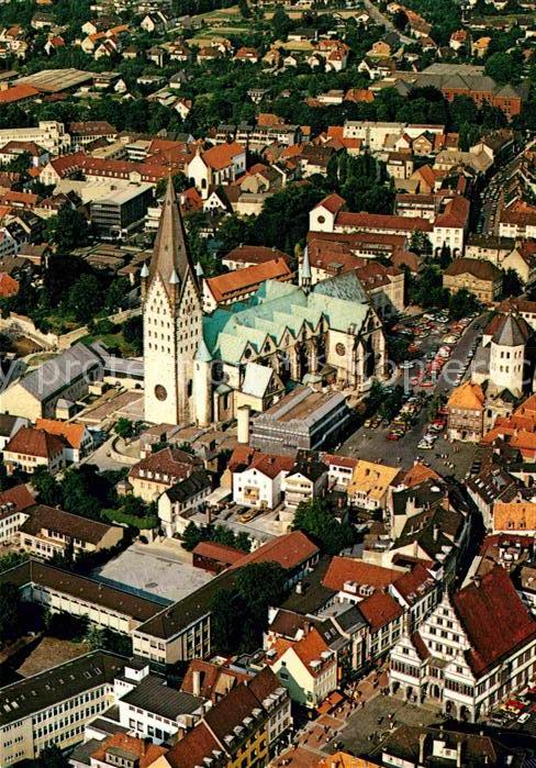 Paderborn Fliegeraufnahme Kaiserpfalz Dom Gaukirche Rathaus