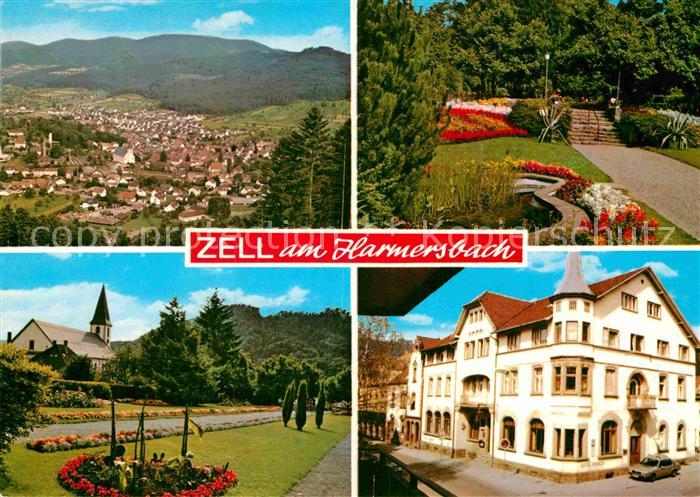 Zell Harmersbach Fliegeraufnahme Park Erholungsheim Hotel Hirsch