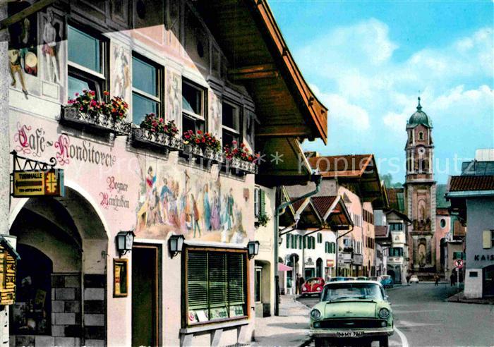 Mittenwald Bayern Obermarkt und Pfarrkirche