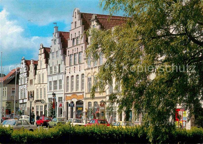 Friedrichstadt Eider an Eider und Treene Giebelhaeuser am Markt