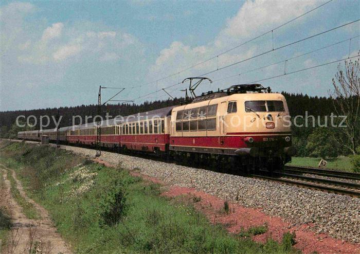 Eisenbahn Elektro-Schnellzuglokomotive 103 176-4 IC Blauer Enzian Hochdorf