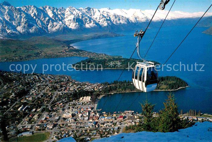 Seilbahn Gondolas Carry Queenstown Lake Wakatipu New Zealand