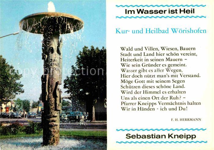 Gedicht auf AK F. H. Hermann Kneipp-Brunnen Bahnhofspl