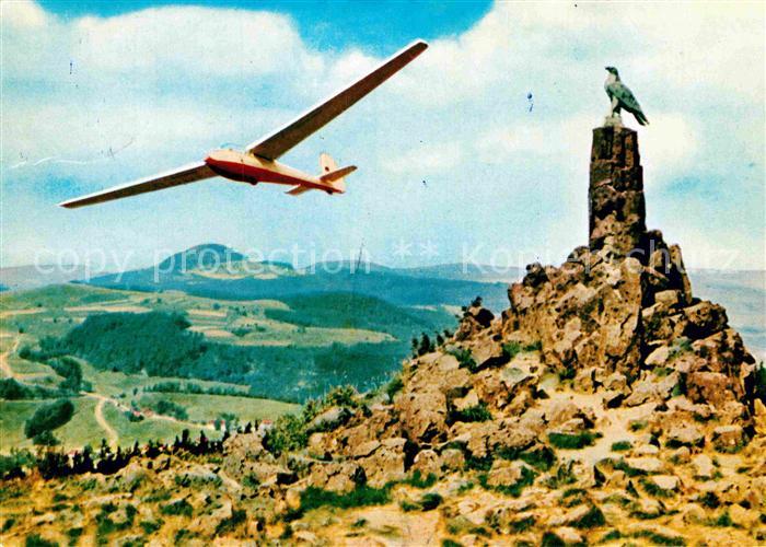 Segelflug Gliding Vol-Voile Vuolo-a-Vela Naturpark Rhön Wasserkuppe Fliegerdenkm