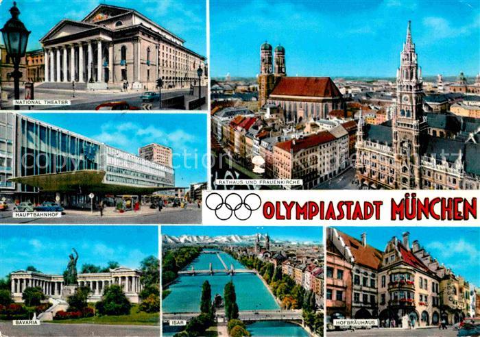 Olympia Muenchen Hauptbahnhof Bavaria Hofbraeuhaus Rathaus