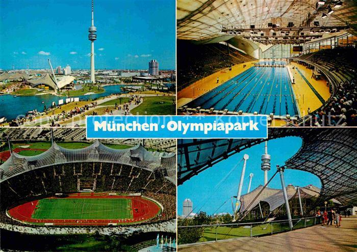 Olympia Muenchen Olympiapark Olympiasee Olympiaturm