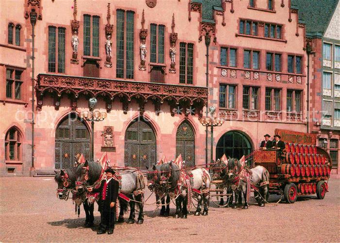 Pferde Sechser-Gespann Henninger-Bräu Frankfur