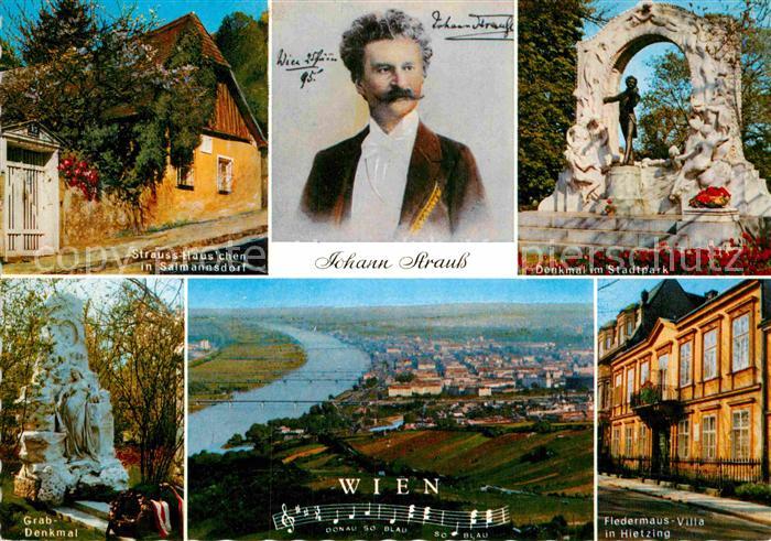 Strauss Johann Wien Salmannsdorf Fledermaus-Villa Hietzing Denkmal Grabdenkmal