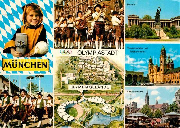 Muenchner Kindl Muenchen Olympiagelaende Bavaria Viktualienmarkt Feldherrnhalle