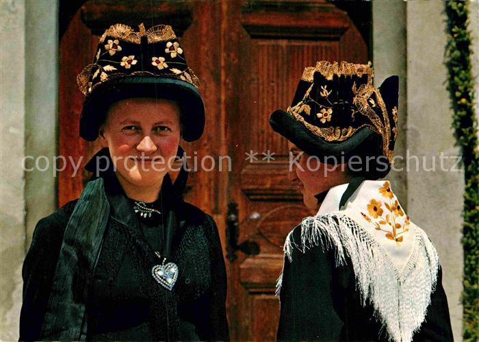 Trachten Schweiz Lötschental Festtagstracht